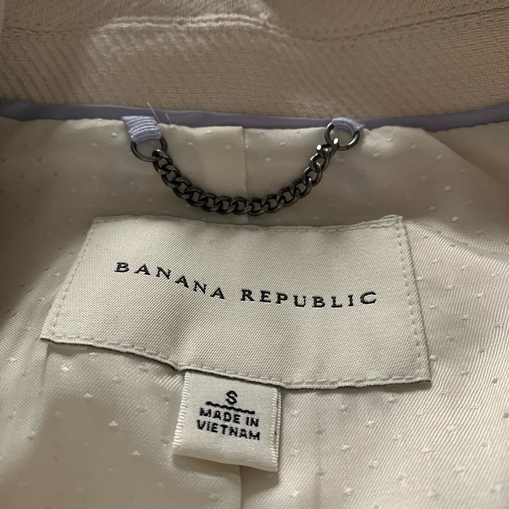 EUC! Banana Republic Cream Cotton Lady Coat - Picture 2 of 7